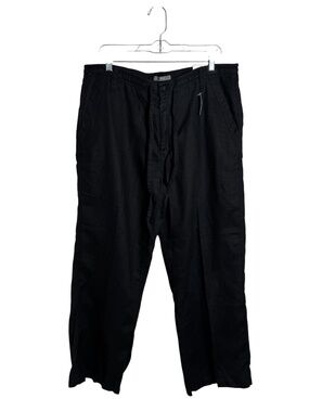 NWT Apt 9 100% Linen Pants Men’s 36x30 Black Drawstring Casual